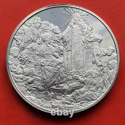 MEDAILLE ANCIENNE EN ARGENT MASSIF CHRIST GUERISSANT LES MALADES en SUP
