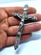 Magnifique Crucifix Ancien Argent Massif Début Xxe Siècle