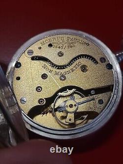 Magnifique ancienne montre gousset MOERIS Argent massif 800 Fonctionne