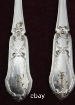 Magnifique ancienne paire couvert argent massif minerve et orfervre R&I 107.6 gr
