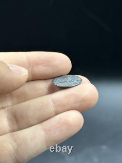 Magnifique pièce romaine ancienne en argent massif très rare avec image roi