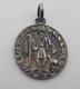 M&eacute;daille Ancienne Argent Massif Saint Roch Chien Templum Dei Ingredere #d5