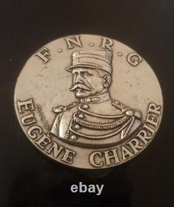 Médaille Ancienne En Argent Massif F. N. R. G / Général Eugène Charrier 1885/1916