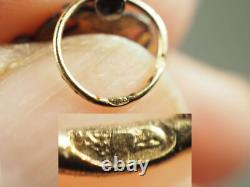 Medaille Decoration Ancienne Reduction Or Massif 18k Argent Rubis Diamant Palmes