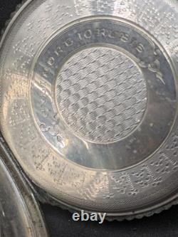 Montre de gousset ancienne suisse argent massif Fonctionne À réviser