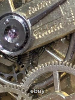 Montre de gousset ancienne suisse argent massif Fonctionne À réviser