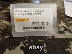 Moutardier Empire ARGENT MASSIF poinçon vieillard Argenterie Ancien 29MAG 17/10