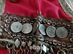 Niqab ancien années 50 Yemen Arabie Saoudite monnaies bijou ethnique
