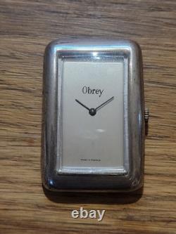 Obrey Montre Bracelet Ancienne En Argent Massif Made In France P2317