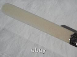 Ouvre Lettre Coupe Papier Ancien Argent Massif Art Nouveau Antique Letter Opener