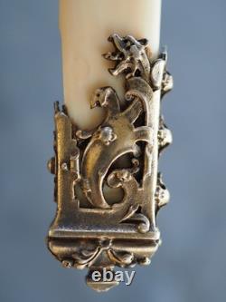 Ouvre Lettres Coupe Papier Ancien Argent Massif Antique Letter Opener Griffin