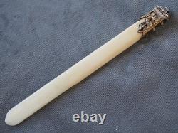 Ouvre Lettres Coupe Papier Ancien Argent Massif Antique Letter Opener Griffin