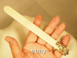 Ouvre Lettres Coupe Papier Ancien Argent Massif Antique Letter Opener Griffin