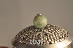 Paire Saliere Saleron Ancien Argent Massif Chinois Antique Chinese Silver Cellar