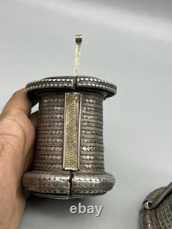 Paire de bracelets anciens en argent massif, mode ancienne 606 grammes Sindhi