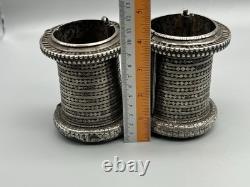 Paire de bracelets anciens en argent massif, mode ancienne 606 grammes Sindhi