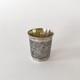 Petit Gobelet à Vodka Ancien En Argent Massif Russe Niellé Et Vermeil Xixe