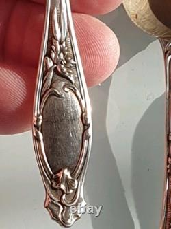 Petites Cuilleres Argent Massif 6 Anciennes Poincon Minerve Dos Creux Vermeil