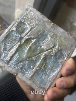 Plaque en Argent Massif Émaillée Ancien Enamel Silver Christ Religieux Chrétien