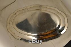 Plat Ancien Argent Massif Mo Boulenger Antique Solid Silver Fish Dish 995gr