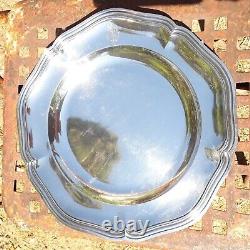 Plat De Service Argent massif MINERVE polylobé Cardeilhac Ancien 885gr Monogram