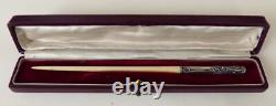 Porte plume en ARGENT massif Ancien vers 1900 silver dip pen avec écrin