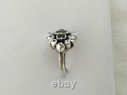 RARE ANCIENNE BAGUE XVIIIe ARGENT MASSIF OR DIAMANT PIERRES VERTE 18th émeraude