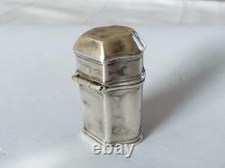 RARE ANCIEN ÉTUI A CIRE ARGENT MASSIF XVIIIe pour sceau 18e