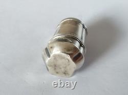 RARE ANCIEN ÉTUI A CIRE ARGENT MASSIF XVIIIe pour sceau 18e