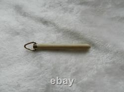 RARE ancien pendentif à message urne ou naissance or / argent massif