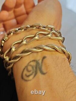 Rare 1910 Ancien Bracelet Serpent Argent Massif 916 Plata Vintage Snake K THAMAR