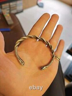 Rare 1910 Ancien Bracelet Serpent Argent Massif 916 Plata Vintage Snake K THAMAR