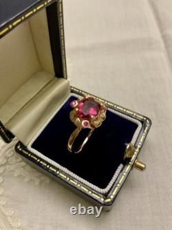 Rare ANCIENNE BAGUE BELLE TOURMALINE, RUBIS, ARGENT MASSIF /OR ROSE VERMEIL Rare ANCIENNE BAGUE BELLE TOURMALINE, RUBIS, ARGENT MASSIF /OR ROSE VERMEIL
