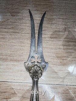 Rare Ancien Service A Bonbons Couvert En Argent Massif Poinçon Minerve A Saisir