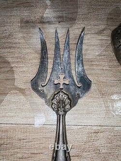 Rare Ancien Service A Bonbons Couvert En Argent Massif Poinçon Minerve A Saisir
