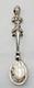 Rare Ancienne Cuillere En Argent Massif Decor Personnage
