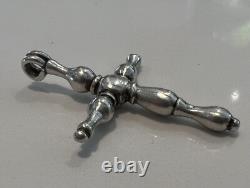 Rare Croix ancienne Régionale 17/18 eme argent massif