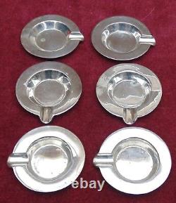 Rare ancien services 6 piece a caviars argent massif controlé 800 md 93 grammes