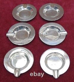 Rare ancien services 6 piece a caviars argent massif controlé 800 md 93 grammes