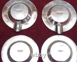Rare ancien services 6 piece a caviars argent massif controlé 800 md 93 grammes