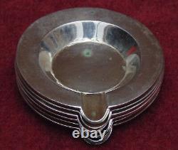 Rare ancien services 6 piece a caviars argent massif controlé 800 md 93 grammes