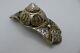 Rare Boucle De Ceinture Ancienne En Argent Massif Russe Datée 1879