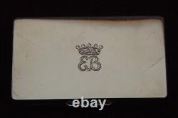 Rare magnifique ancienne boite argent massif signé g. Petochi roma 800 67.21 grm