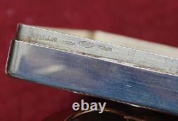 Rare magnifique ancienne boite argent massif signé g. Petochi roma 800 67.21 grm