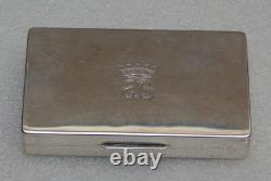Rare magnifique ancienne boite argent massif signé g. Petochi roma 800 67.21 grm