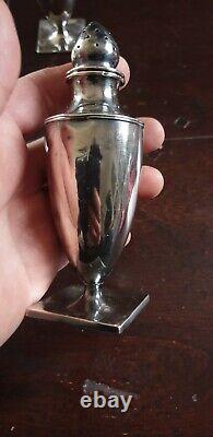 SALIERE POIVRIERE EN ARGENT MASSIF 115 Grs STERLING ARGENTERIE AMERICAINE ANCIEN