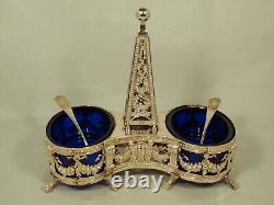 SALIERE SALERON ANCIEN ARGENT MASSIF ANTIQUE SILVER SALT CELLAR 19th c