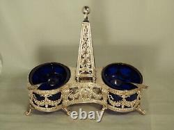 SALIERE SALERON ANCIEN ARGENT MASSIF ANTIQUE SILVER SALT CELLAR 19th c