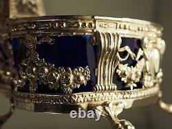 SALIERE SALERON ANCIEN ARGENT MASSIF ANTIQUE SILVER SALT CELLAR 19th c