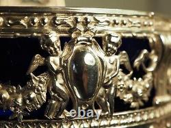 SALIERE SALERON ANCIEN ARGENT MASSIF ANTIQUE SILVER SALT CELLAR 19th c